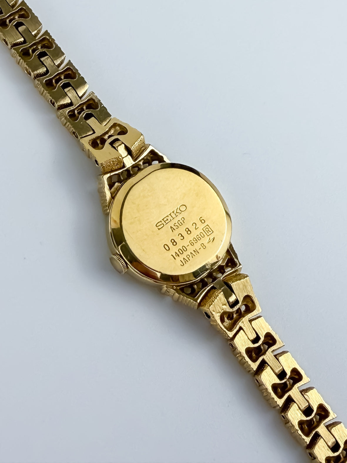 Rare Seiko Vintage Gold Sculptural Cocktail Watch Chocolate Brown Dial
