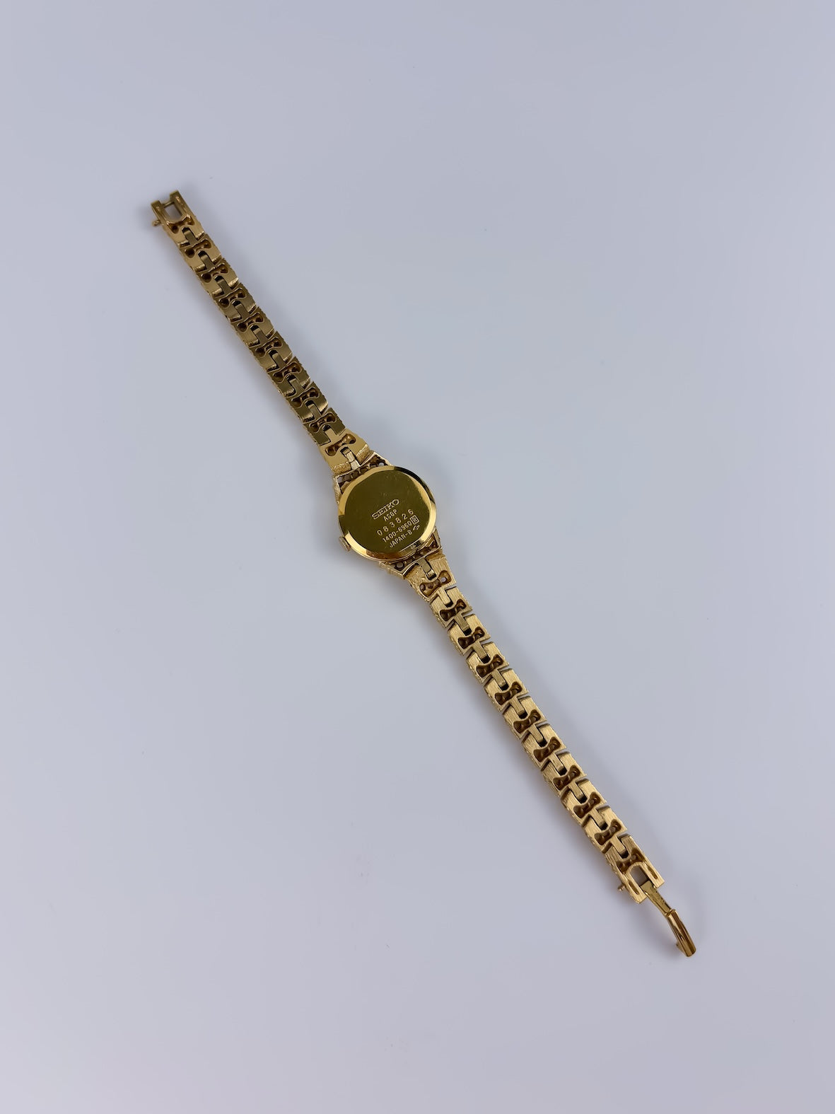 Rare Seiko Vintage Gold Sculptural Cocktail Watch Chocolate Brown Dial