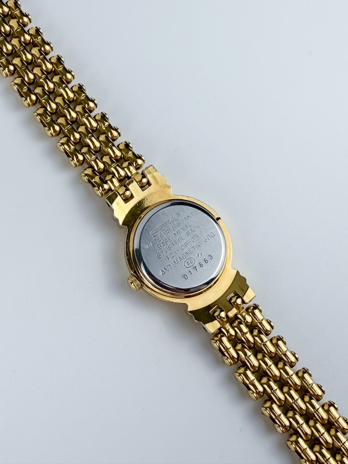 Seiko Vintage Gold Cocktail Watch Belfina Round Dial