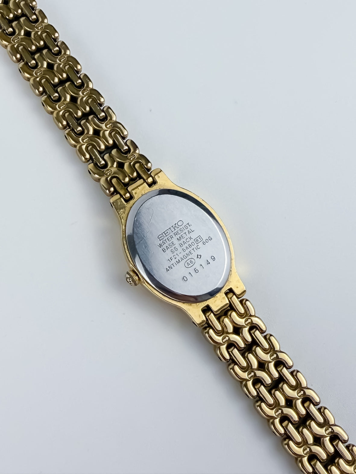Seiko Vintage Gold Cocktail Watch Belfina Oval Dial