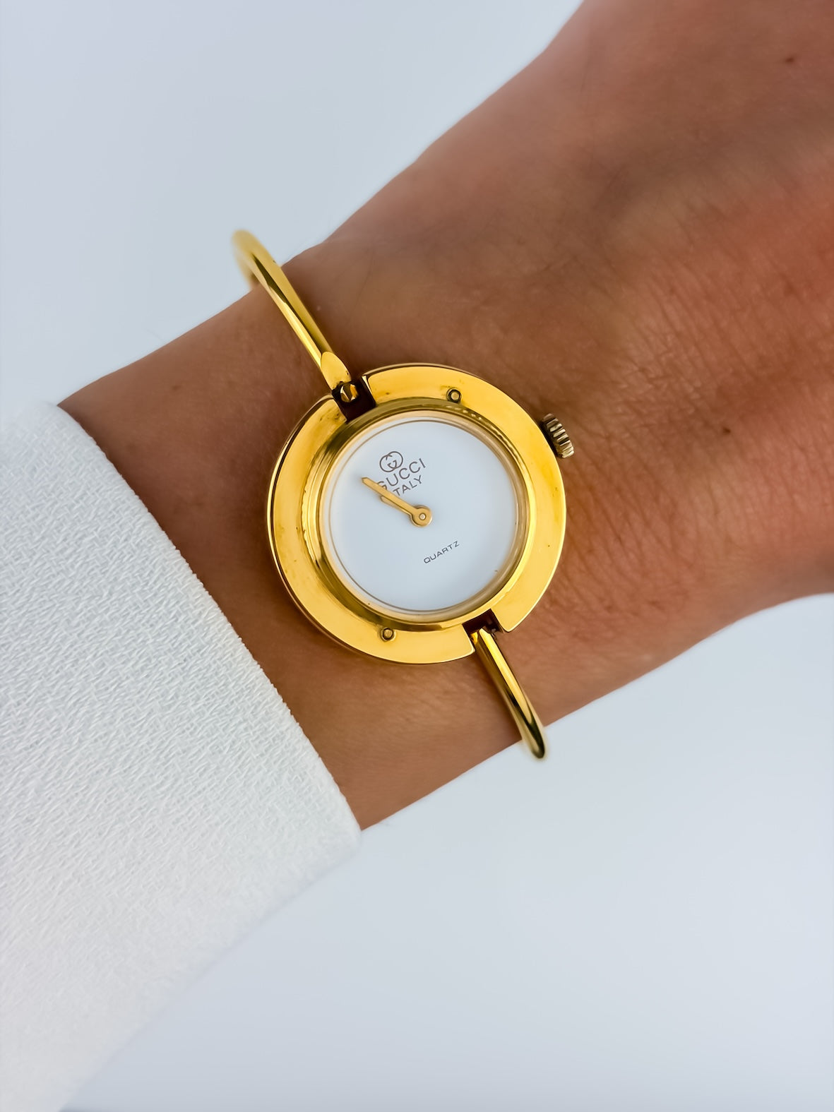 Very Rare Gucci Vintage Gold Bezels Watch Firenze Edition Full Set
