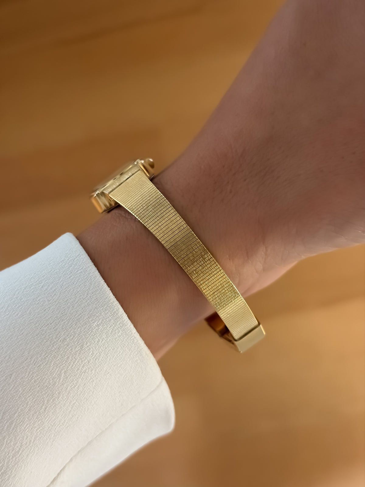 Seiko Vintage Oval Gold Cocktail Watch Integrated Bracelet