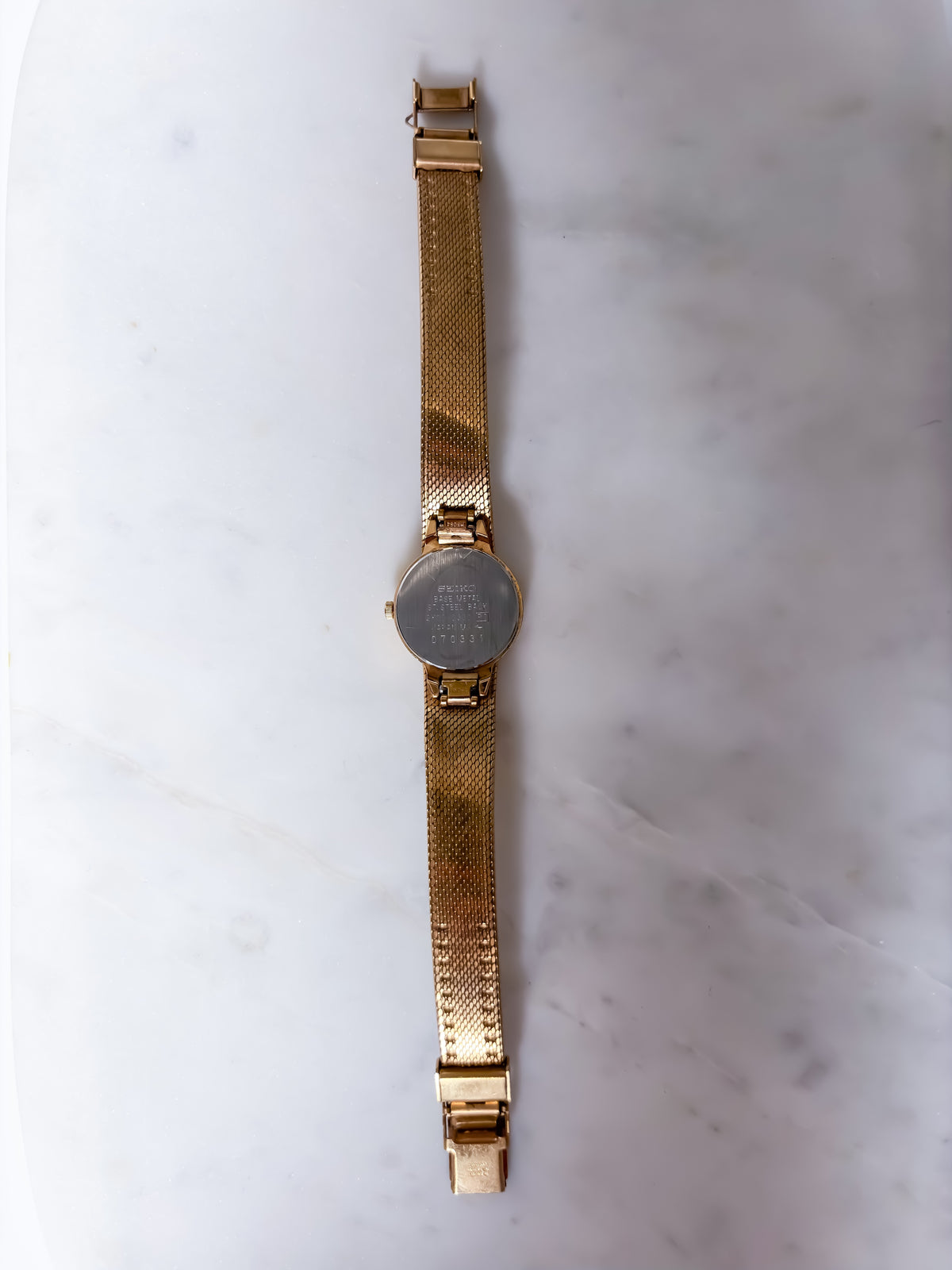 Seiko Vintage Diamond & Gold Cocktail Watch Milanese Mesh Bracelet