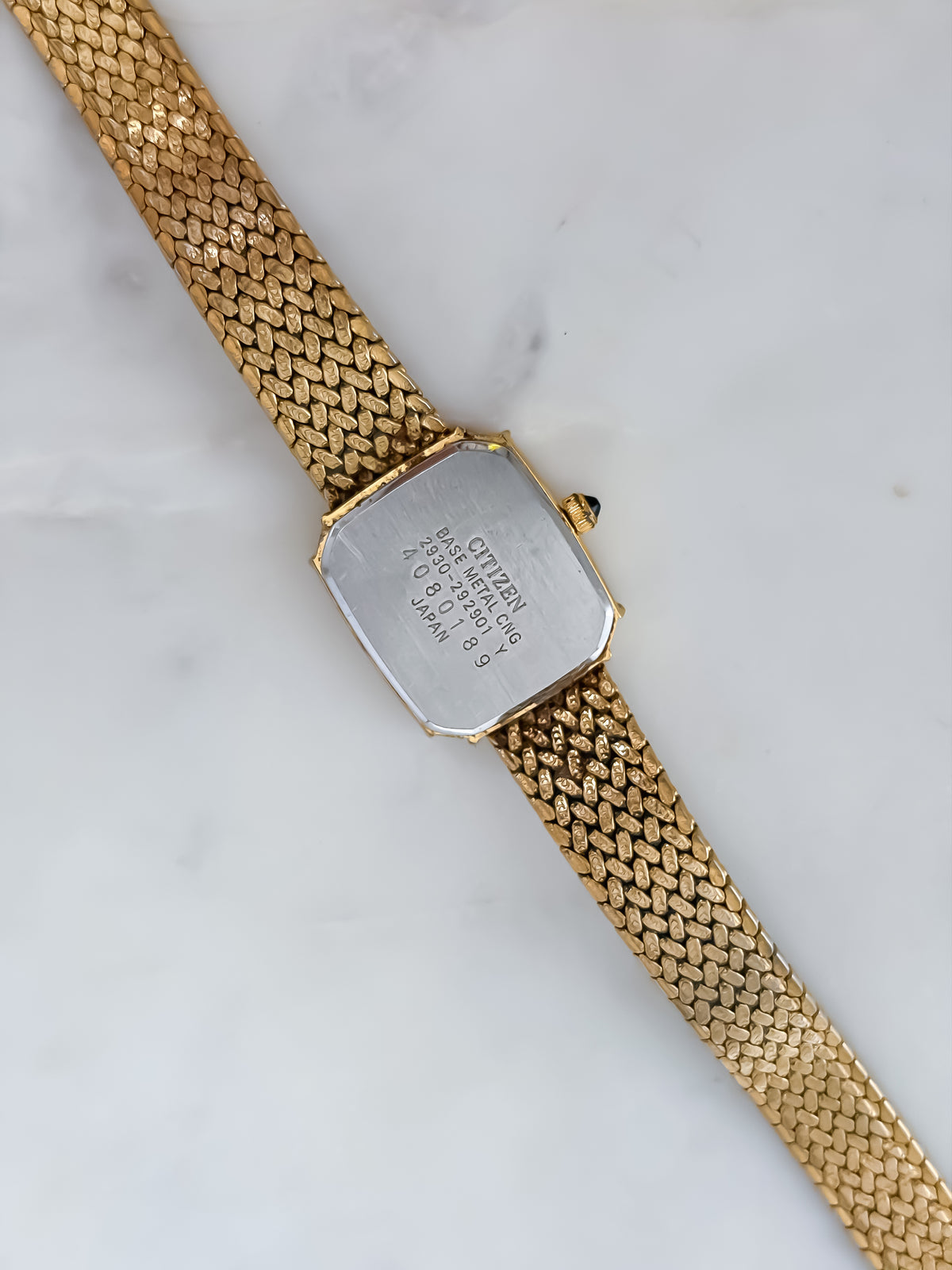 Citizen Exceed Vintage Gold Cocktail Watch Milanese Mesh Bracelet