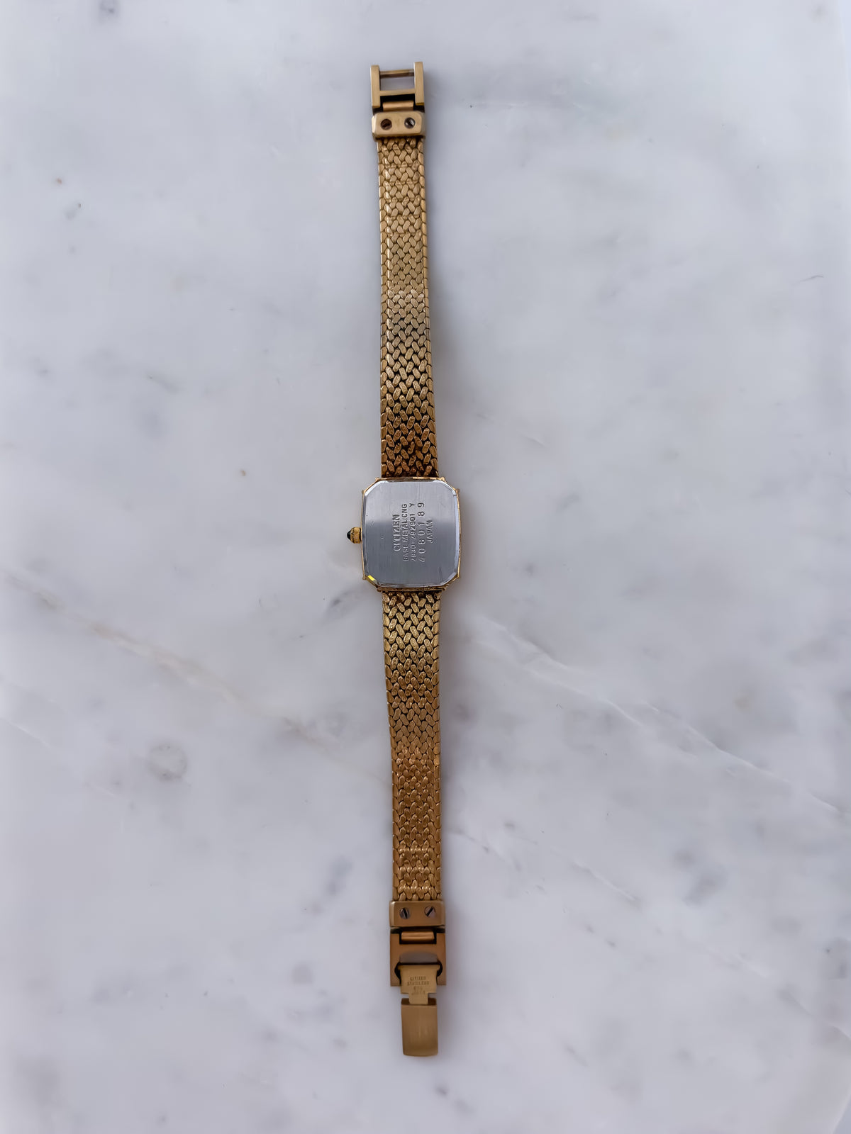 Citizen Exceed Vintage Gold Cocktail Watch Milanese Mesh Bracelet