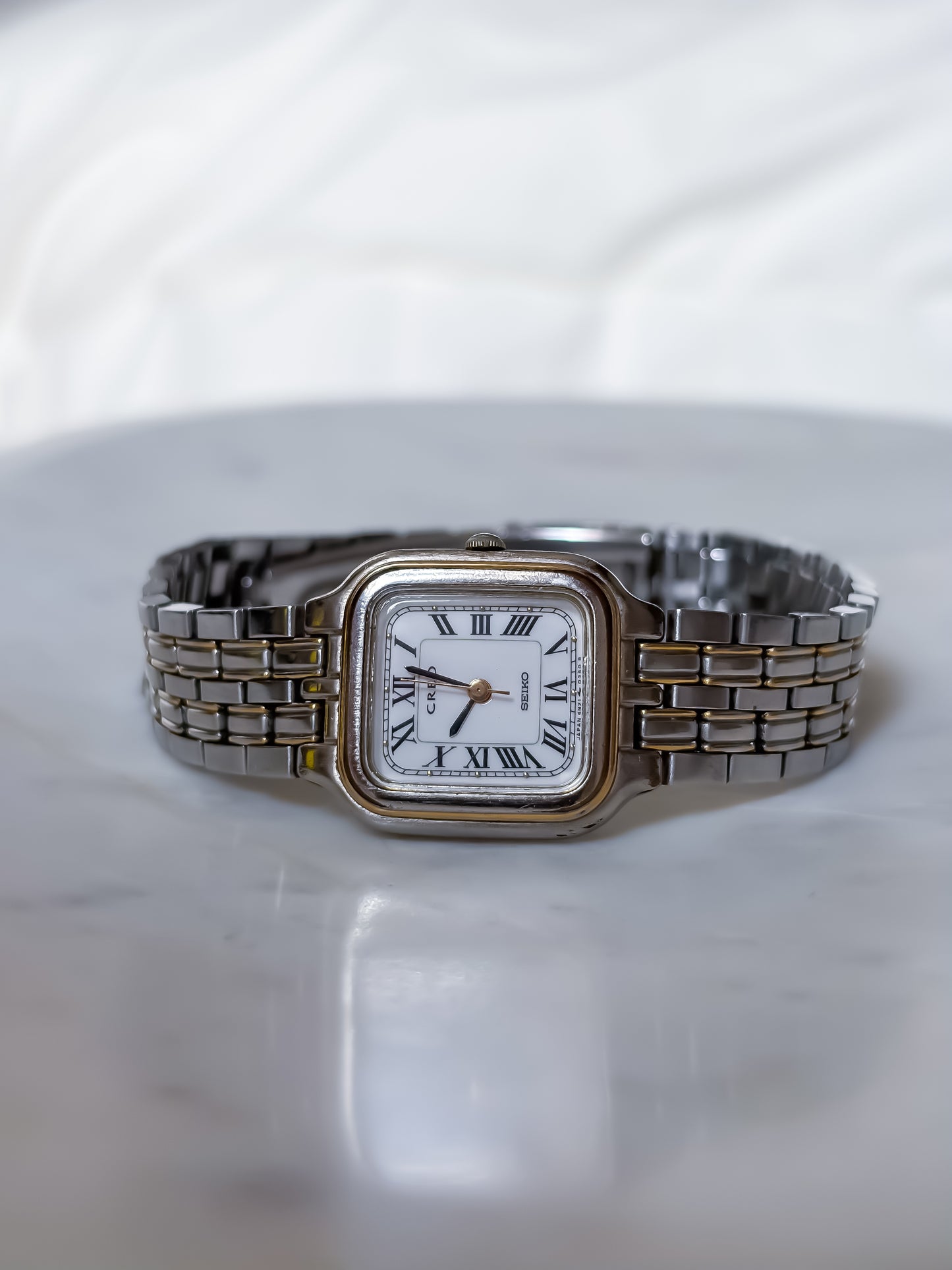 Seiko Creo Vintage Square Dial Duo Tone Watch