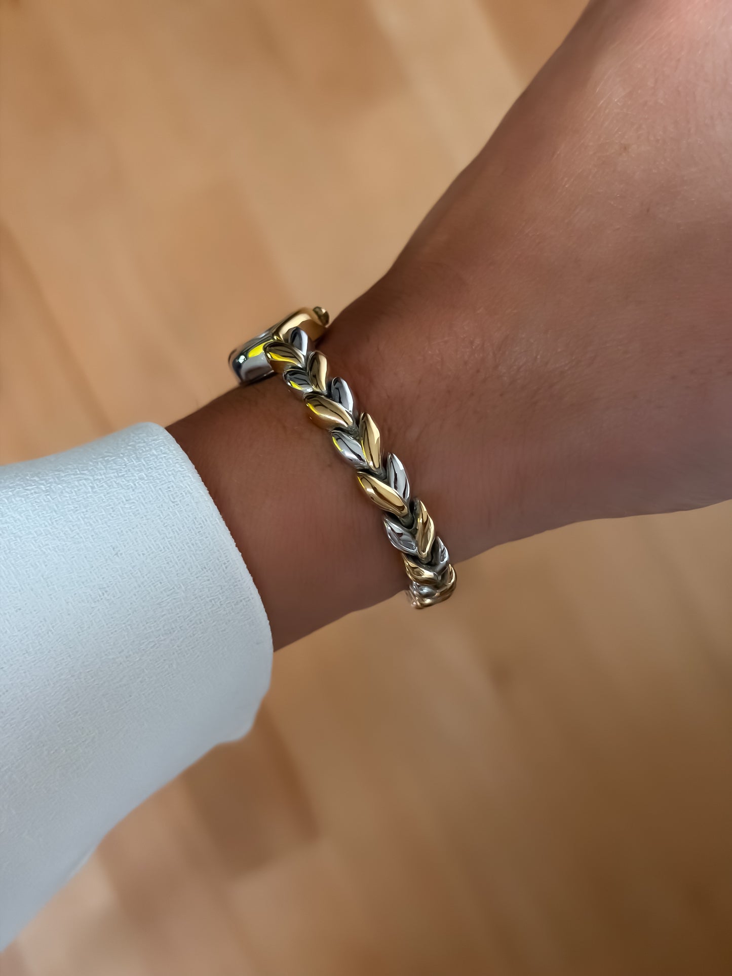Seiko Vintage Thin Braid Duo Tone Cocktail Watch