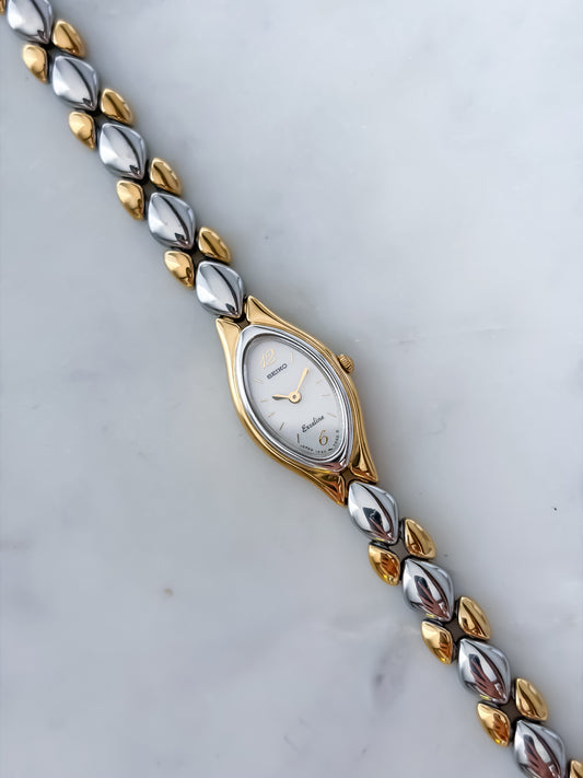Seiko Vintage Exceline Braid Duo Tone Cocktail Watch