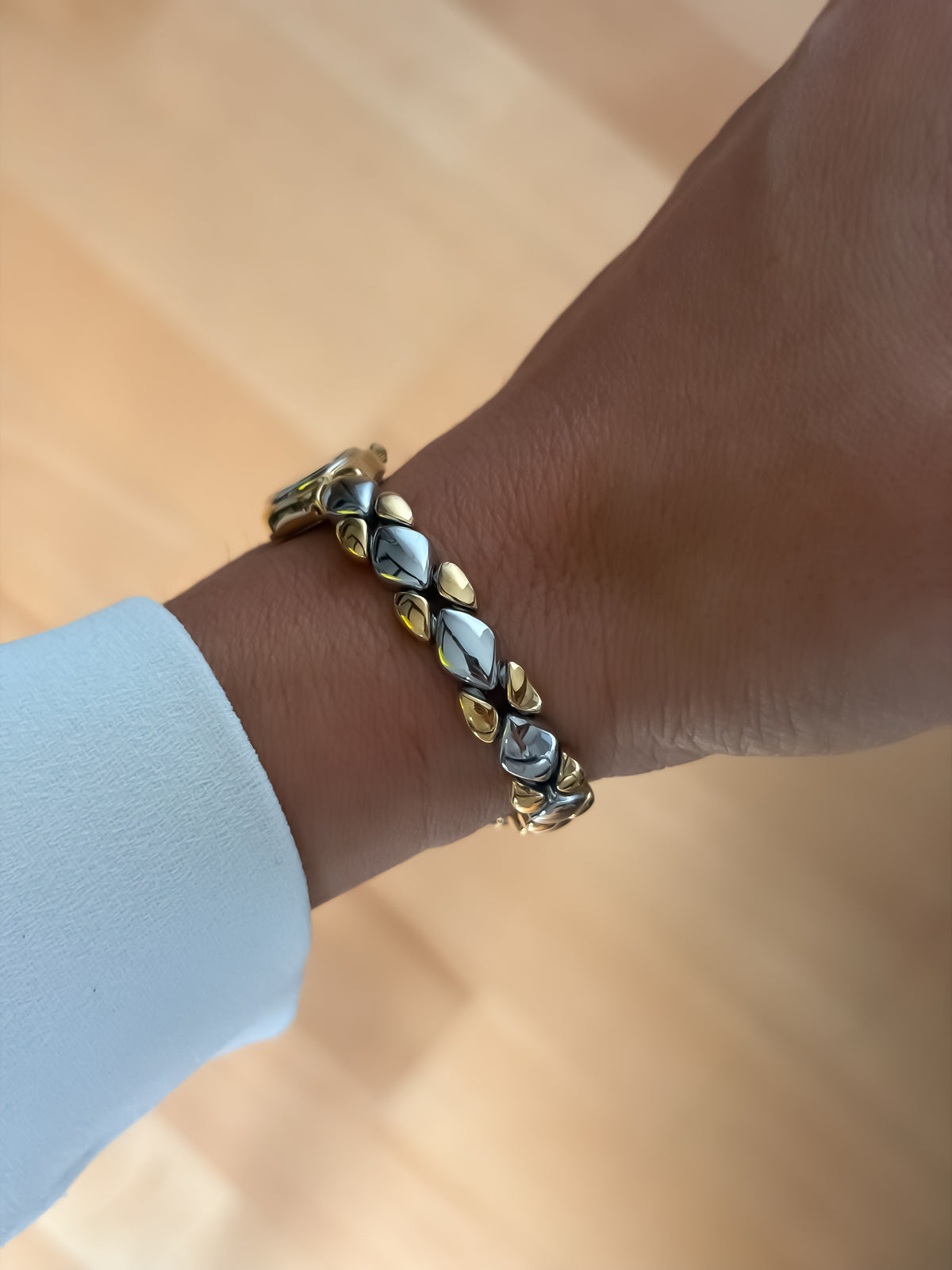 Seiko Vintage Exceline Braid Duo Tone Cocktail Watch