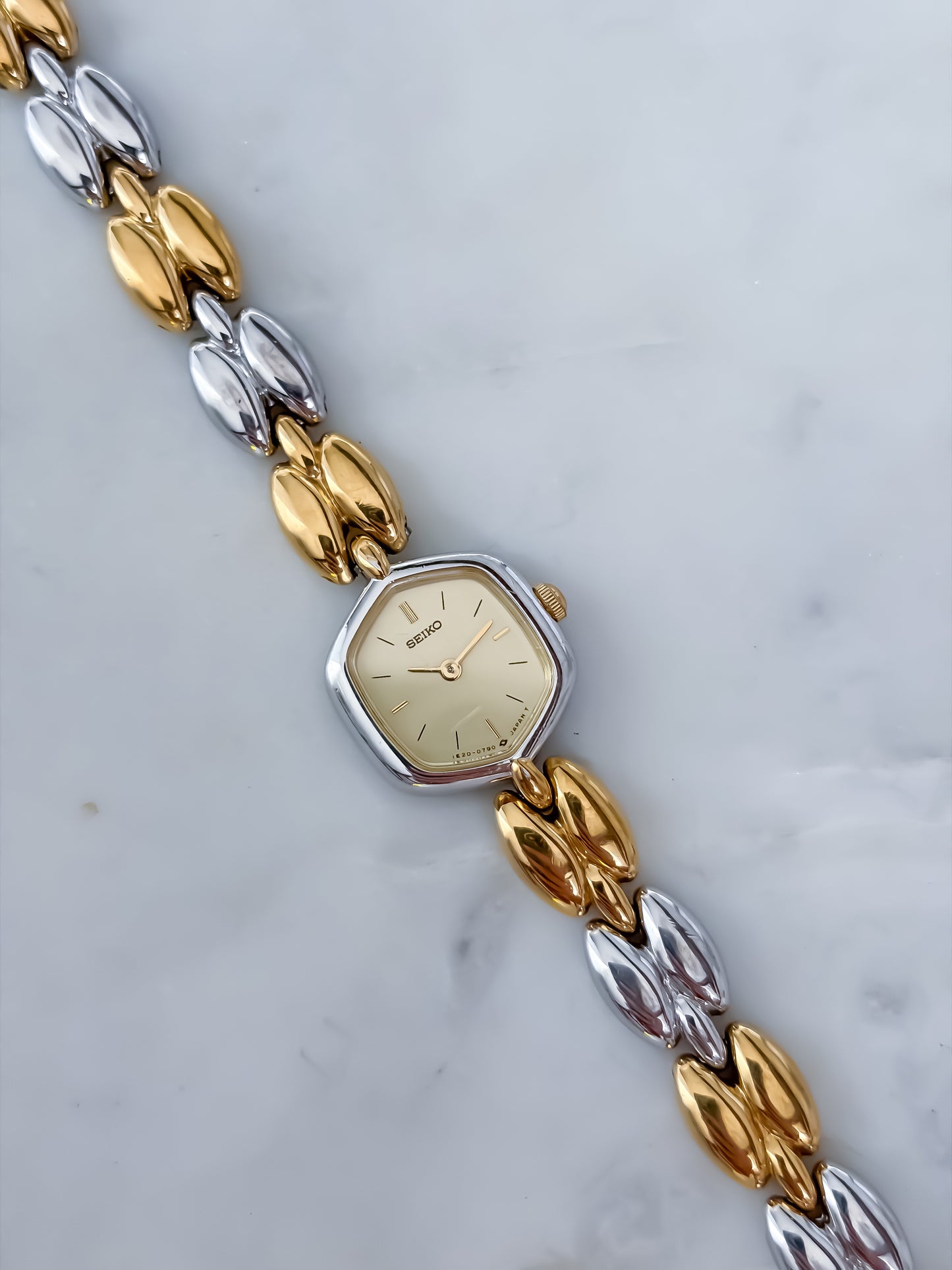 Seiko Vintage Hexagon Duo Tone Cocktail Watch