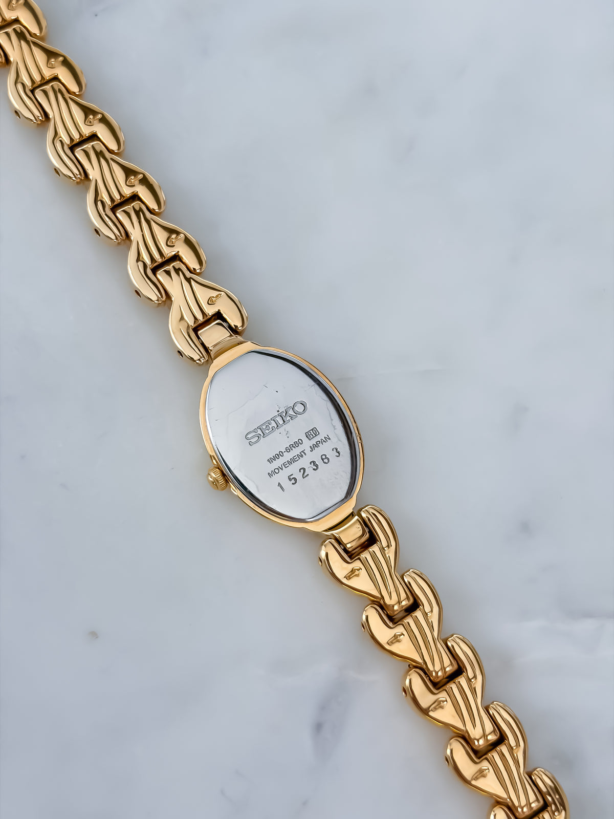 Seiko Vintage Gold Cocktail Watch Braid Bracelet Box