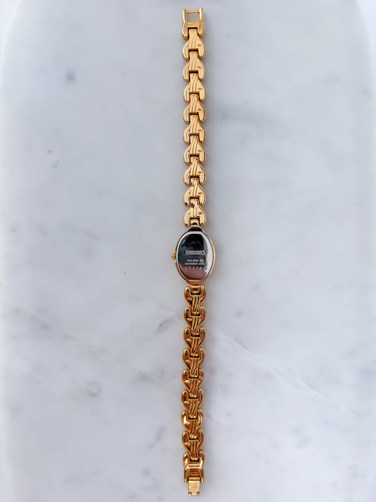 Seiko Vintage Gold Cocktail Watch Braid Bracelet Box