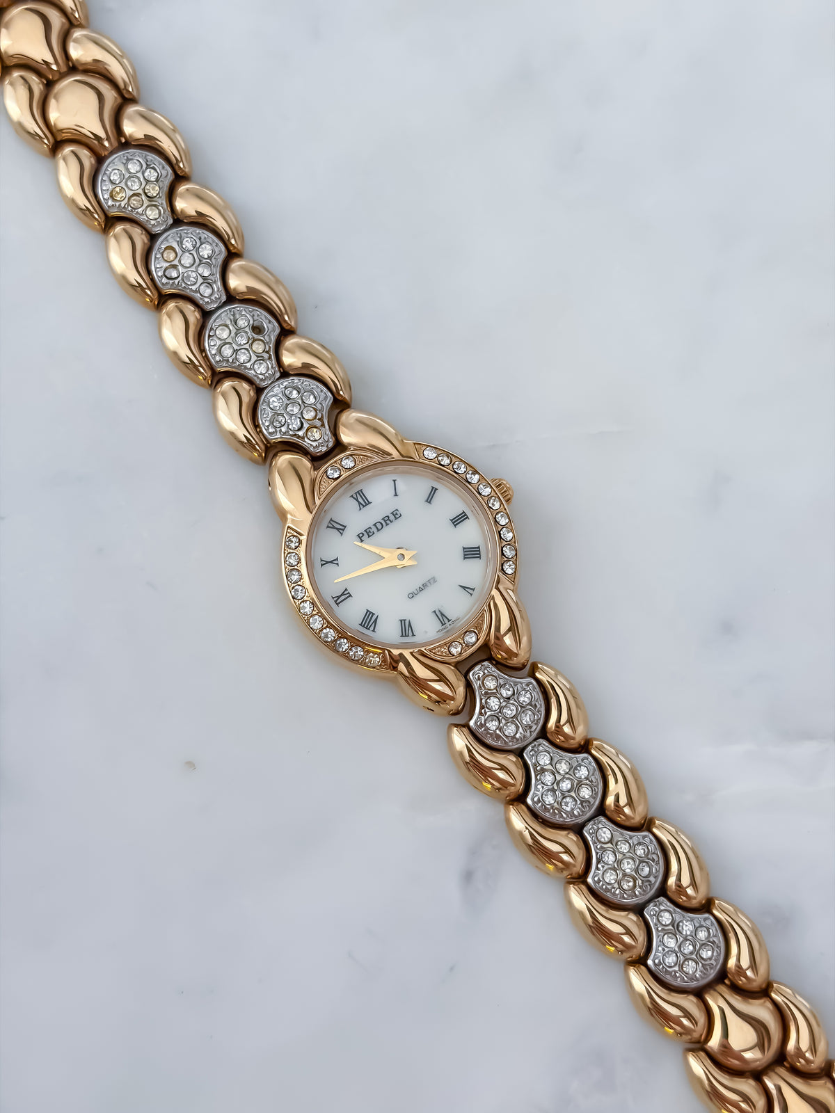 Pedre Vintage Gold Cocktail Watch Crystals