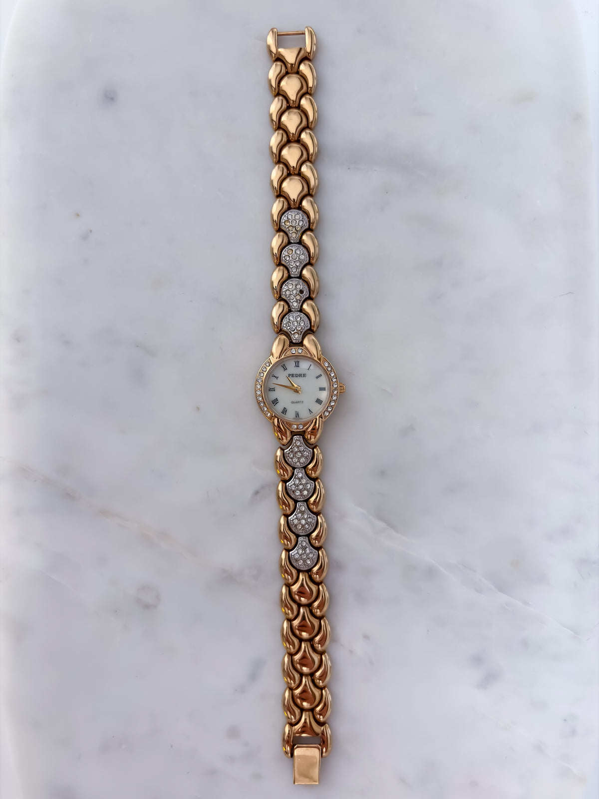 Pedre Vintage Gold Cocktail Watch Crystals