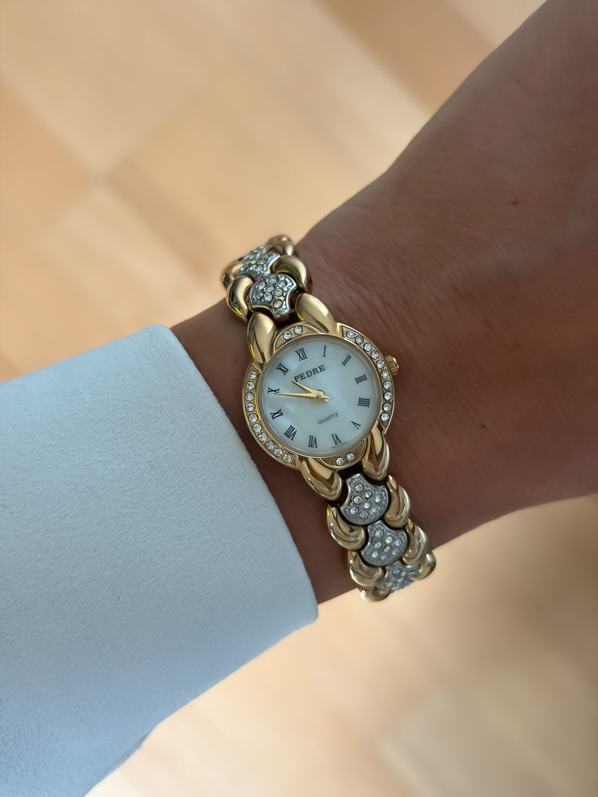 Pedre Vintage Gold Cocktail Watch Crystals