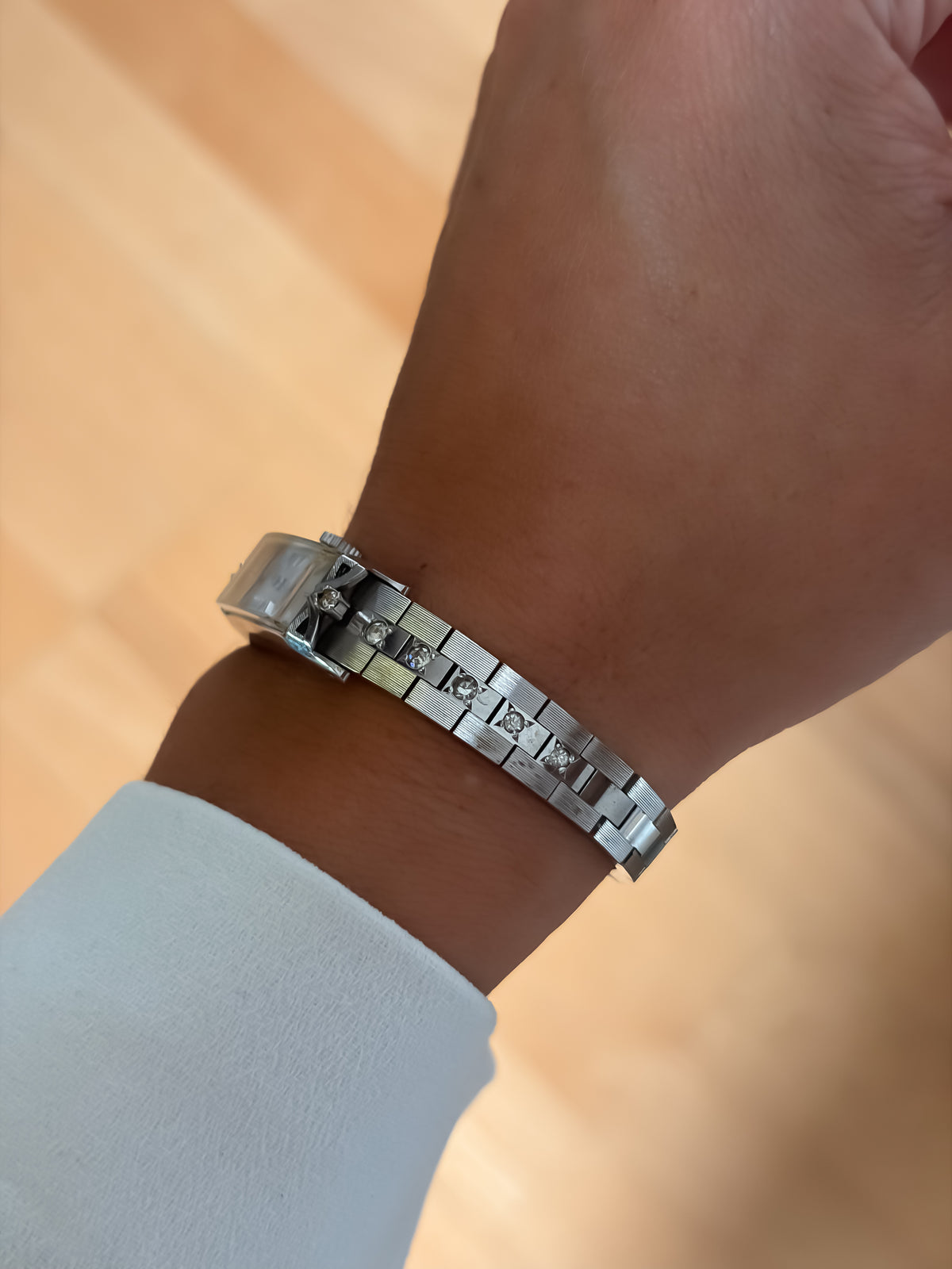 Seiko Vintage Diashock White Gold Cocktail Watch Handwound
