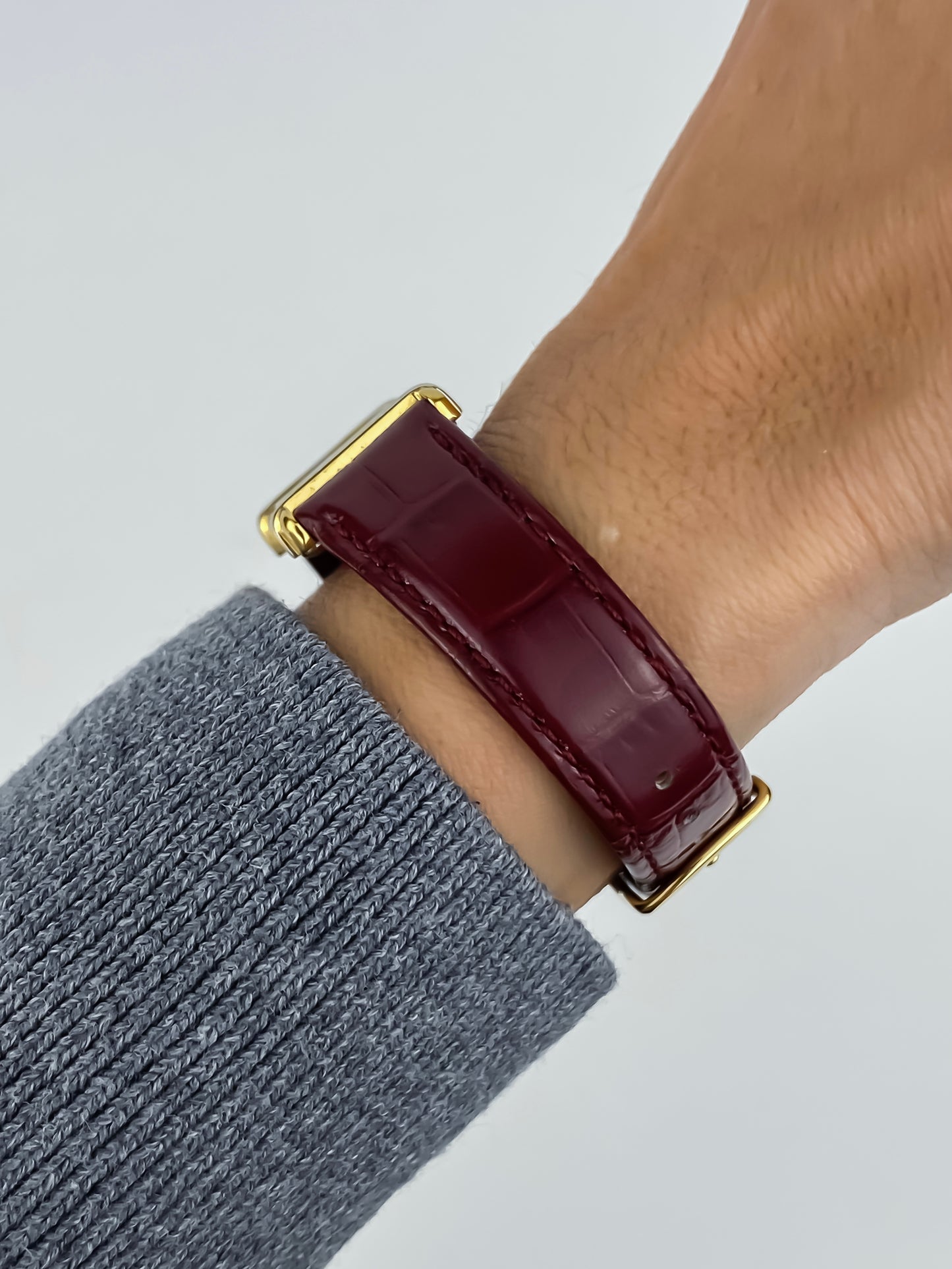 Seiko Vintage Gold Watch Exceline Black/Burgundy