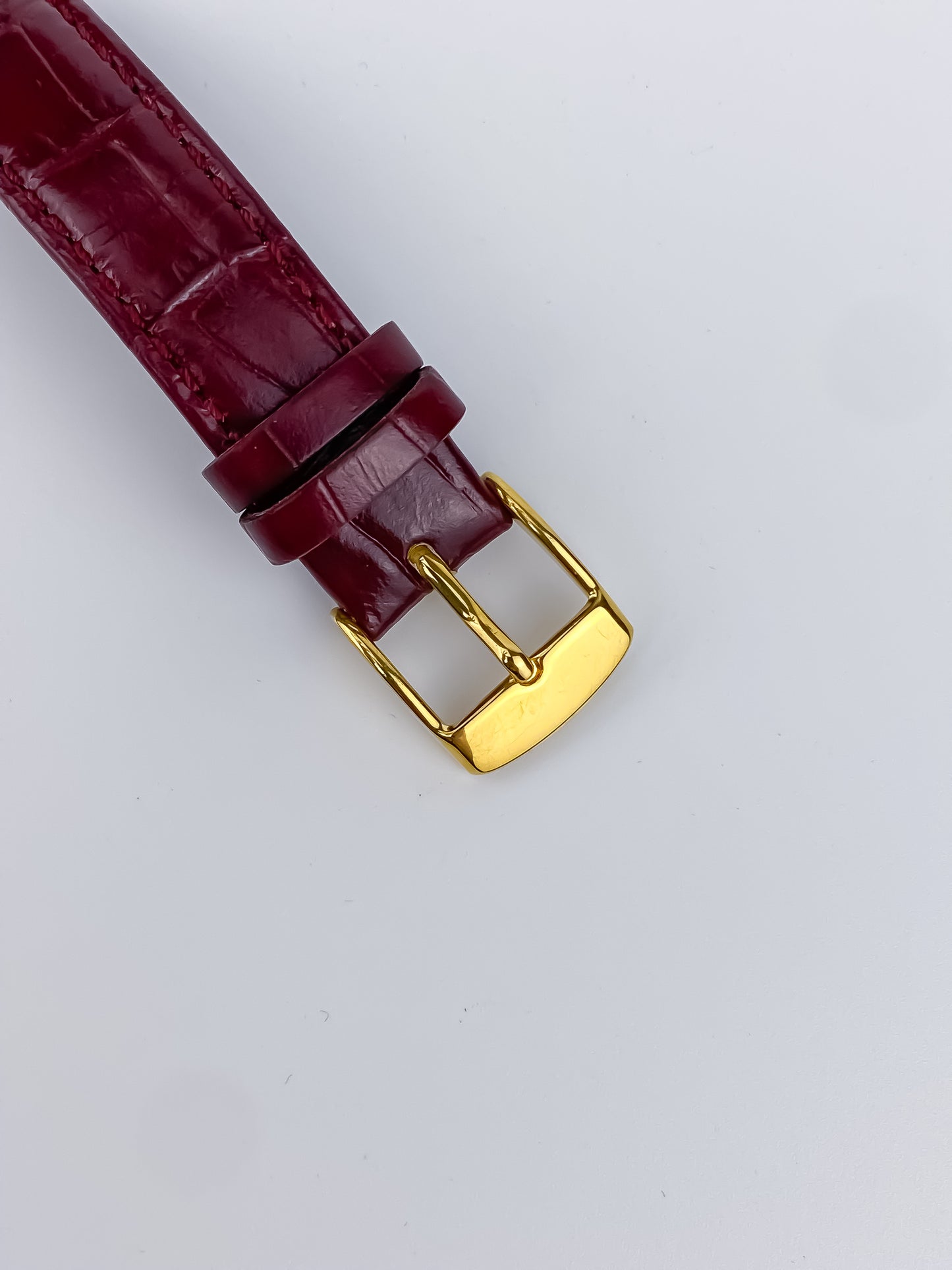 Seiko Vintage Gold Watch Exceline Black/Burgundy