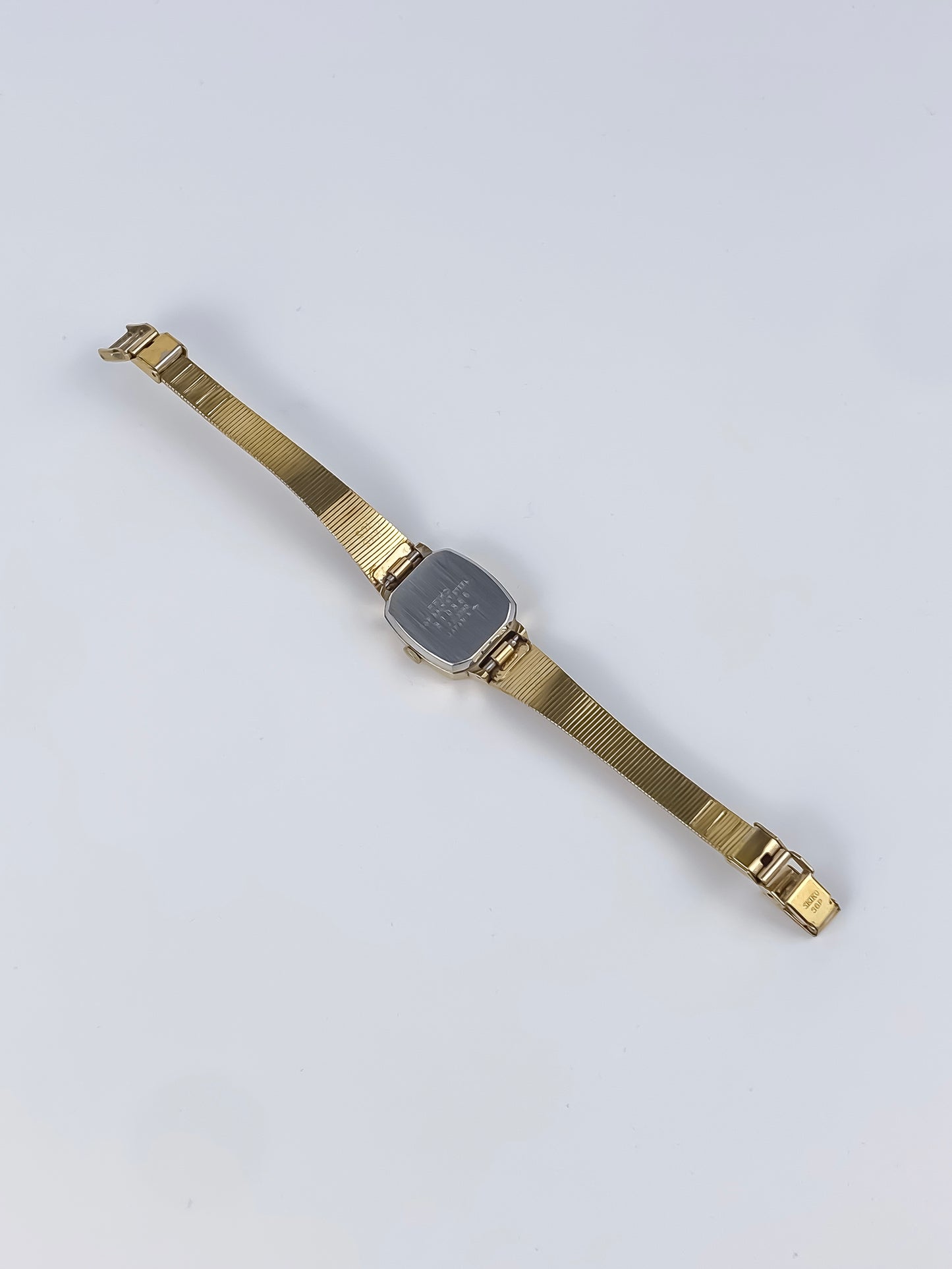 Seiko Vintage Gold Watch Mesh Bracelet Chocolate Dial