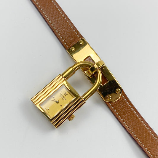 Hermes Kelly Padlock Brown
