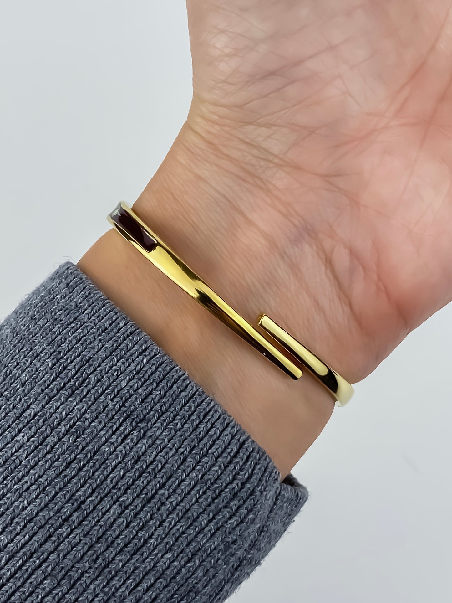 André Mouche Vintage Gold Watch Flower Enamel Peek a Boo Design Chocolate