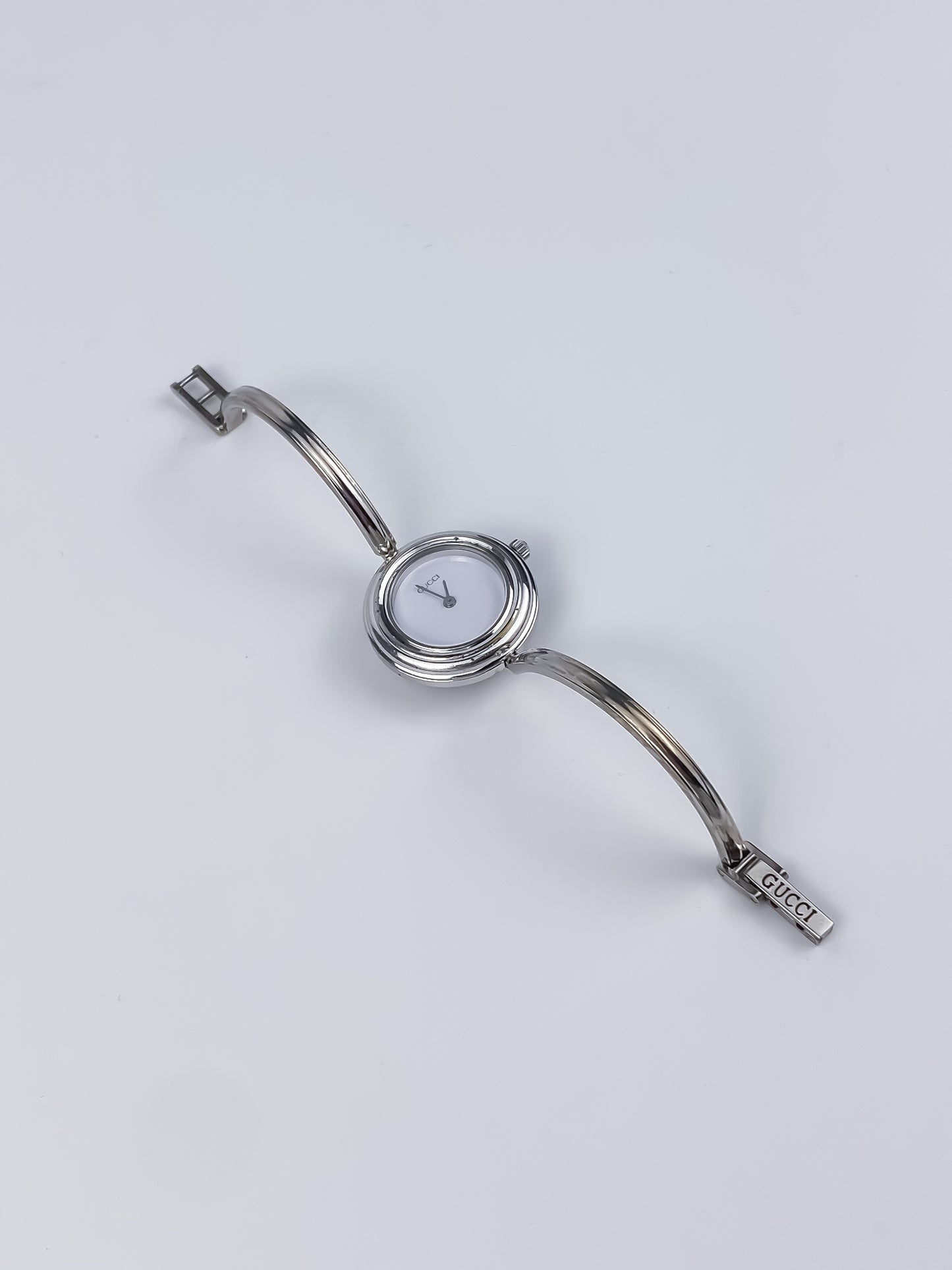 Gucci Vintage Silver Watch Interchangeable Bezels
