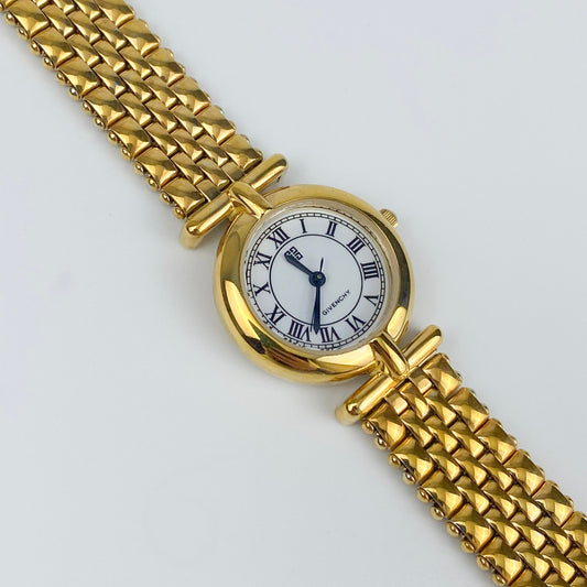 Givenchy 90s Gold Plated Round Watch