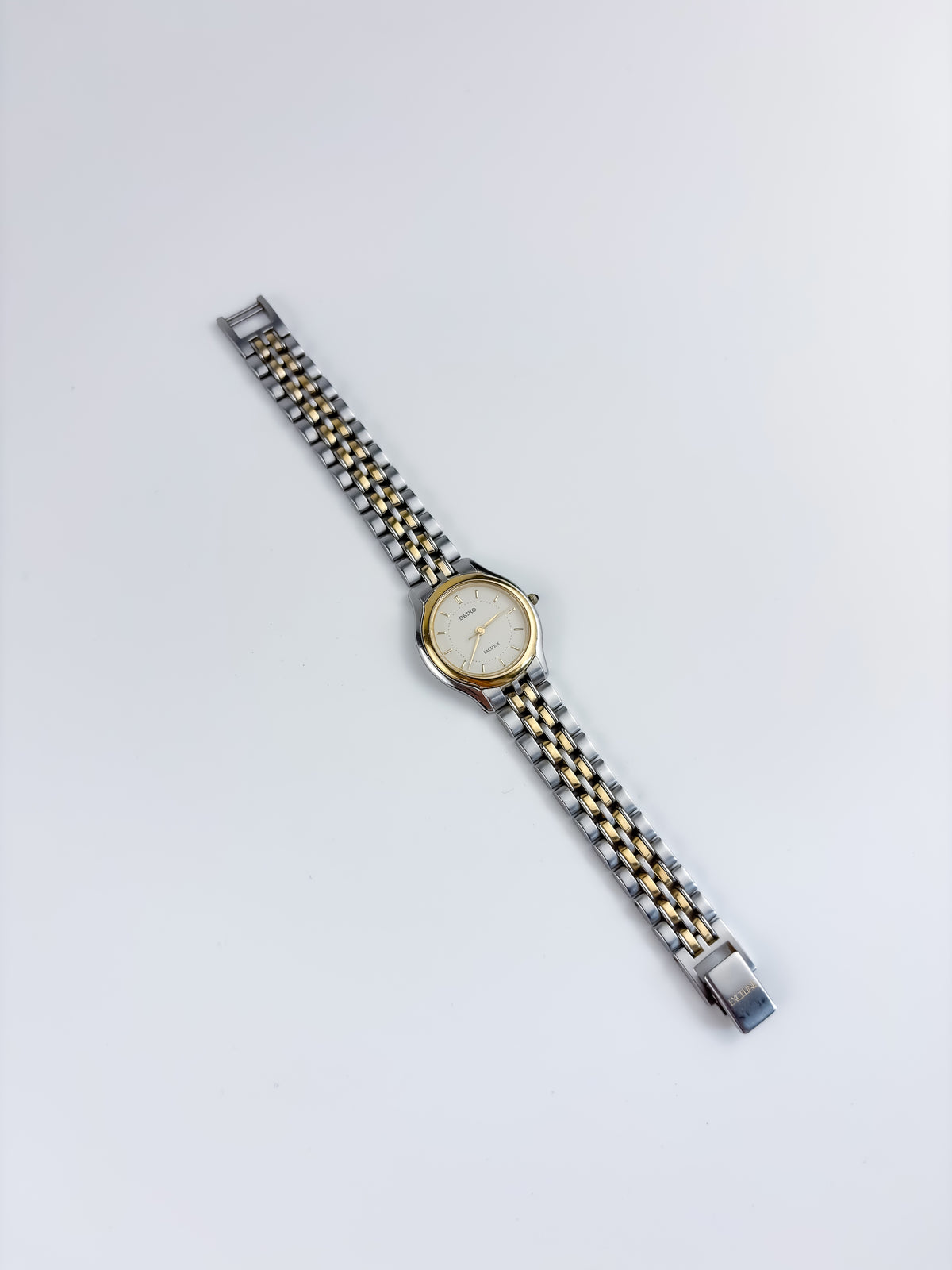 Seiko Exceline Vintage Duo Tone Watch Round Dial
