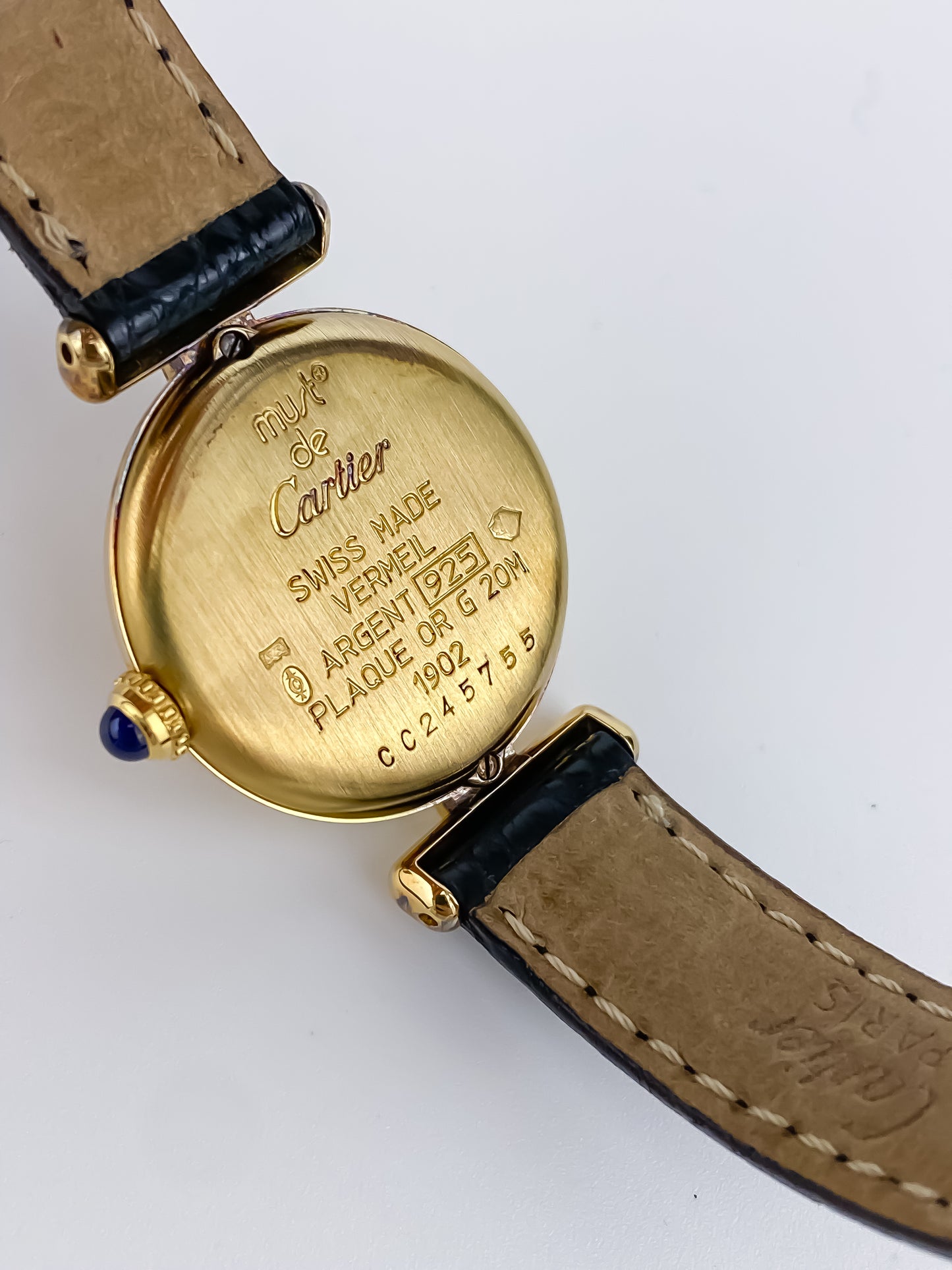 Cartier Must Colisée Vermeil Trinity Dial Vintage Watch
