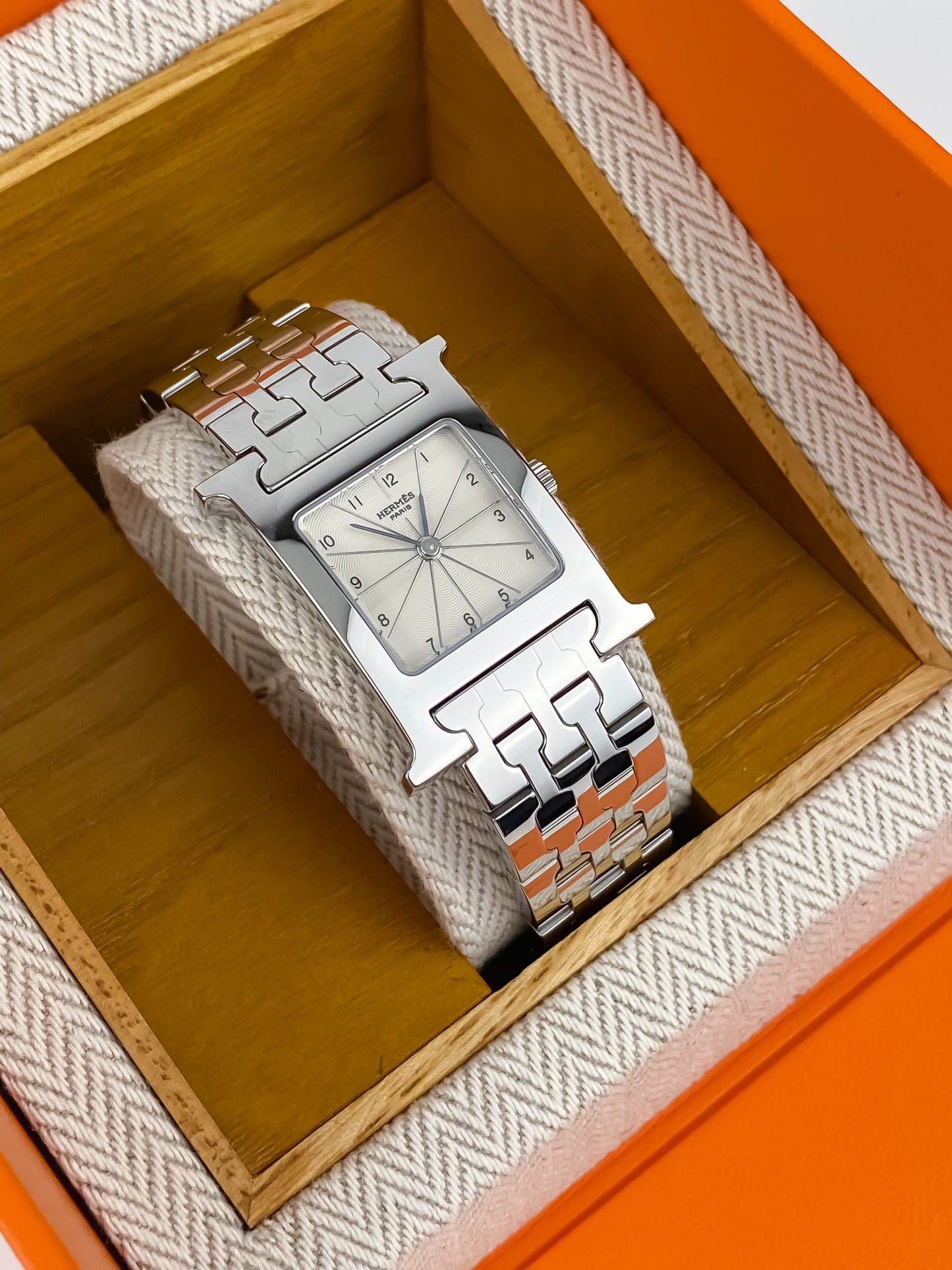 Hermès Heure H Silver Vintage Watch Box Set
