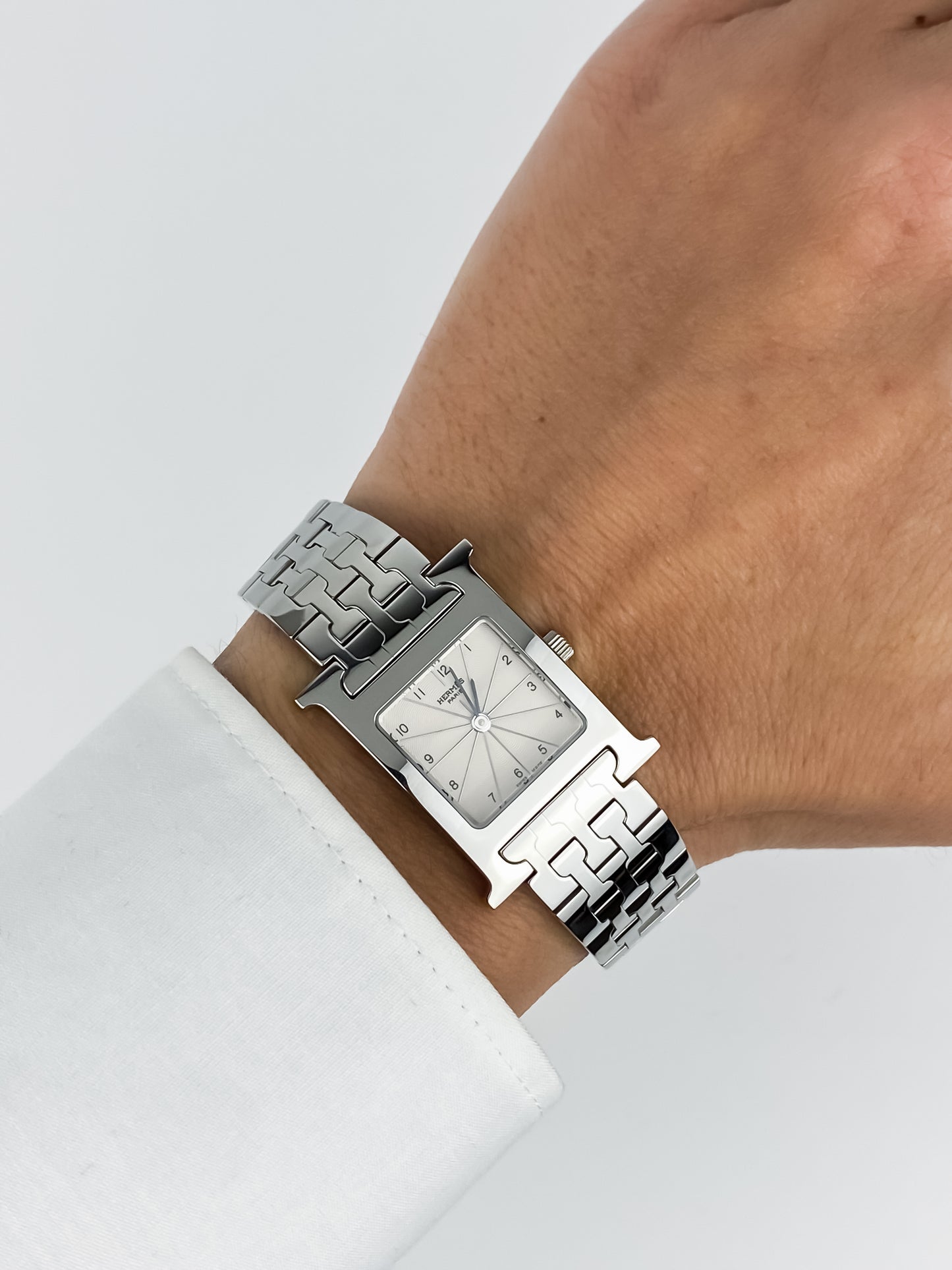 Hermès Heure H Silver Vintage Watch Box Set