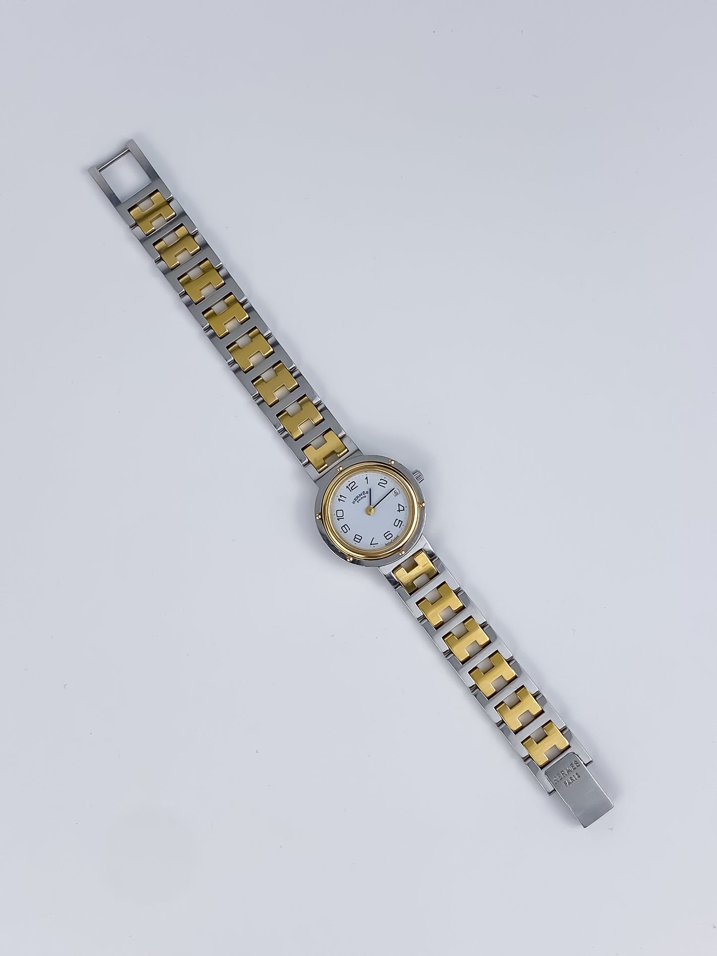 Hermès Clipper Duo Tone Vintage Watch Box Set