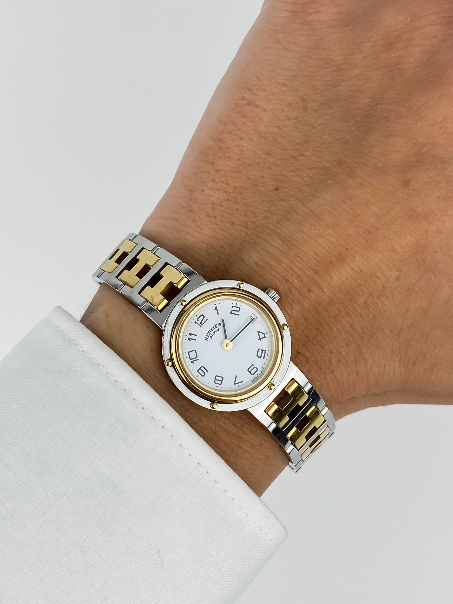 Hermès Clipper Duo Tone Vintage Watch Box Set