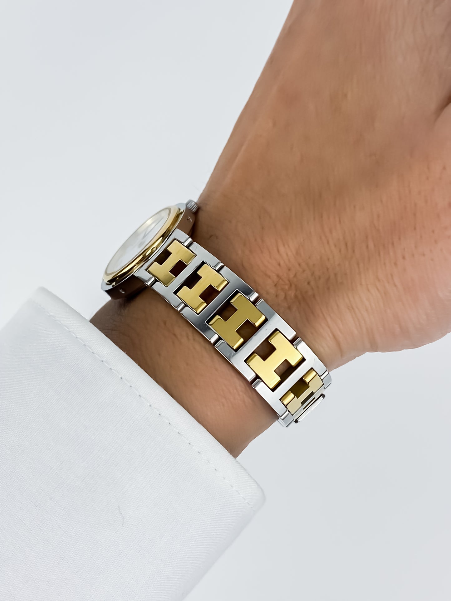 Hermès Clipper Duo Tone Vintage Watch Box Set