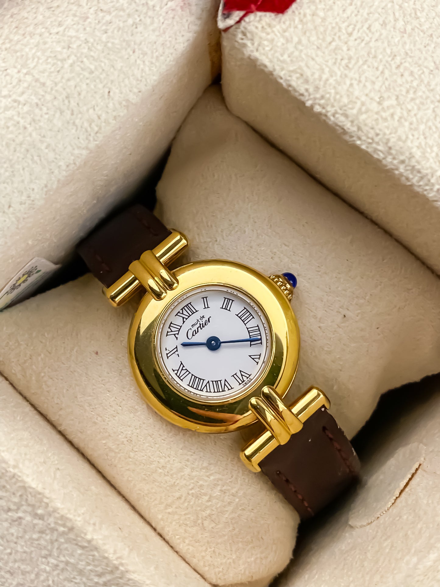 Cartier Must Colisée Vermeil Vintage Watch White Roman Numeral Dial