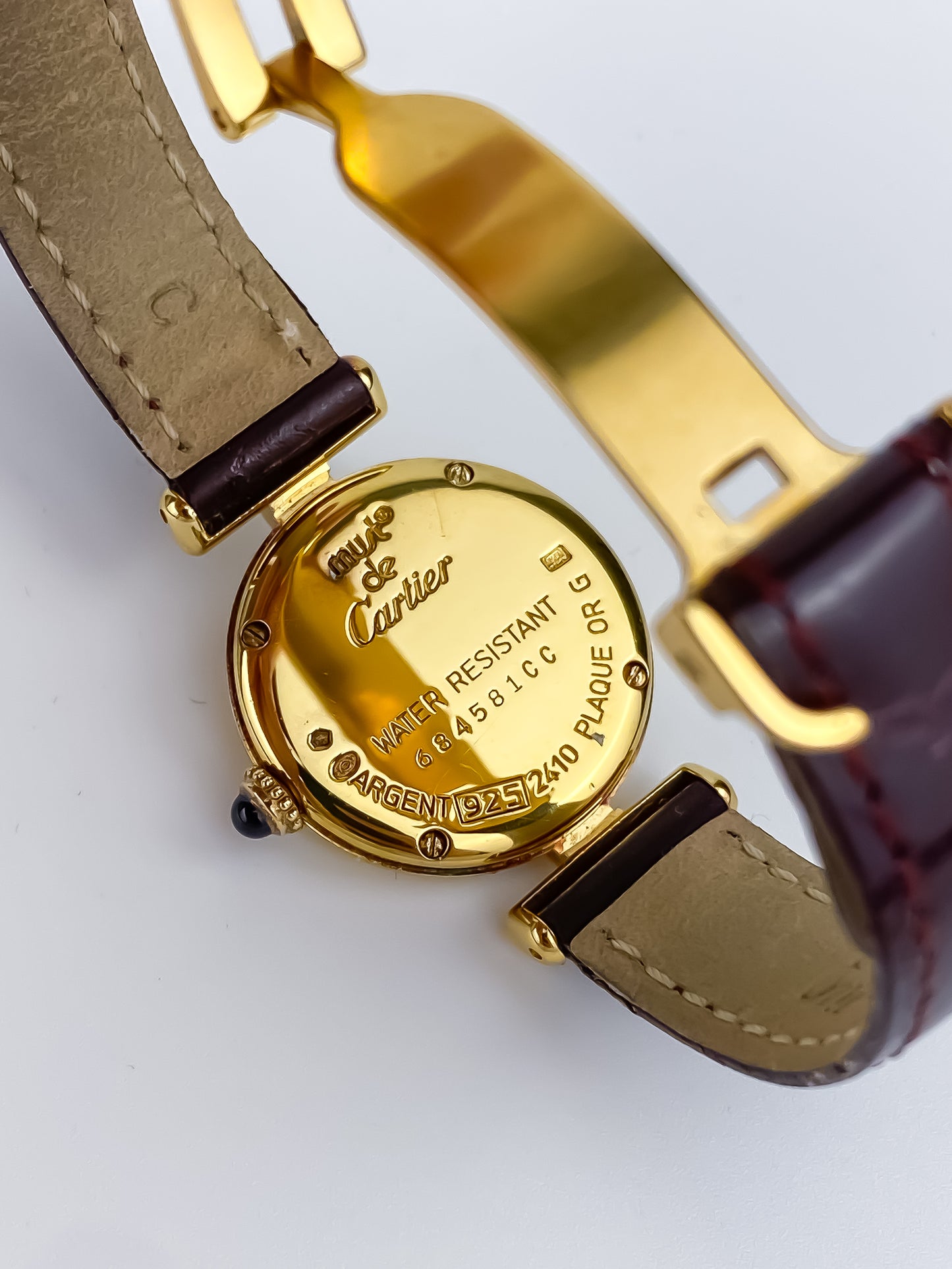 Cartier Must Colisée Vermeil Vintage Watch White Roman Numeral Dial