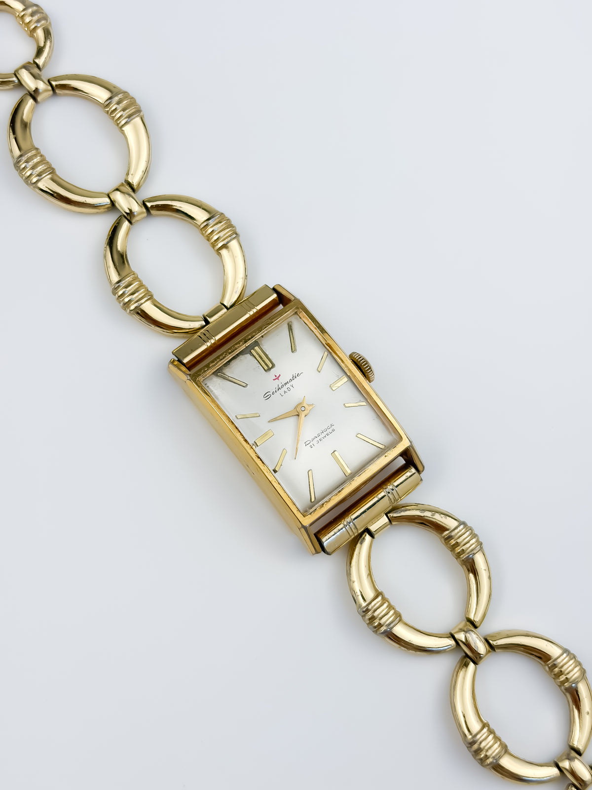 Vintage Seiko Seikomatic Lady Gold Plated Hand wound 21 Jewels