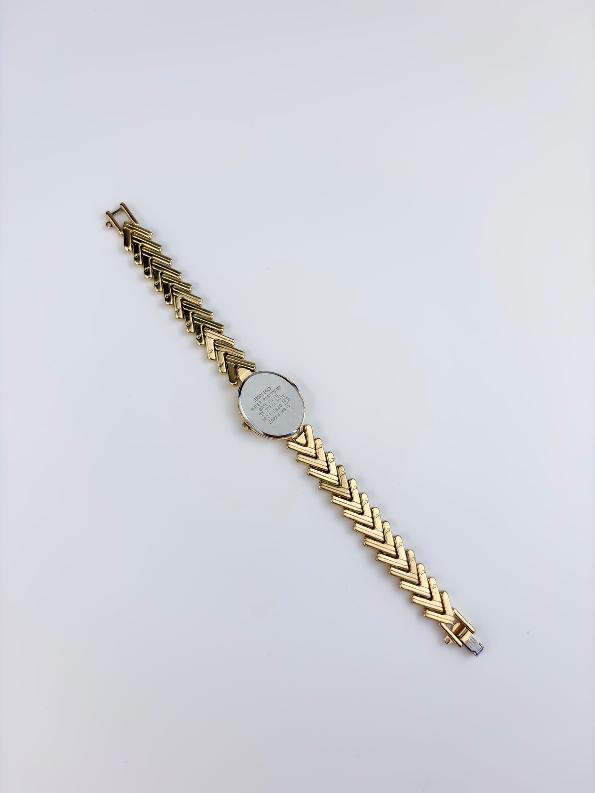 Vintage Herringbone Watch Seiko Gold Plated