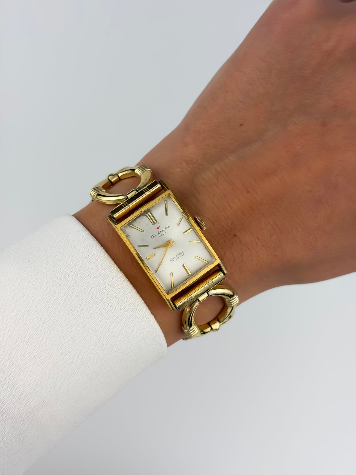 Vintage Seiko Seikomatic Lady Gold Plated Hand wound 21 Jewels