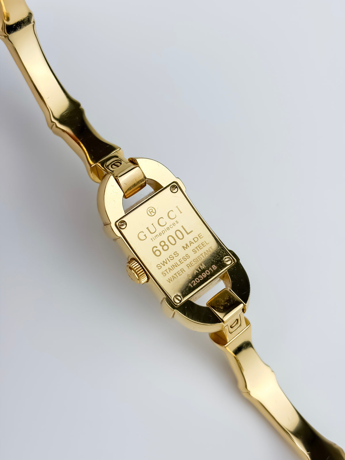 Rare Gucci Bamboo Vintage Gold Watch with Box