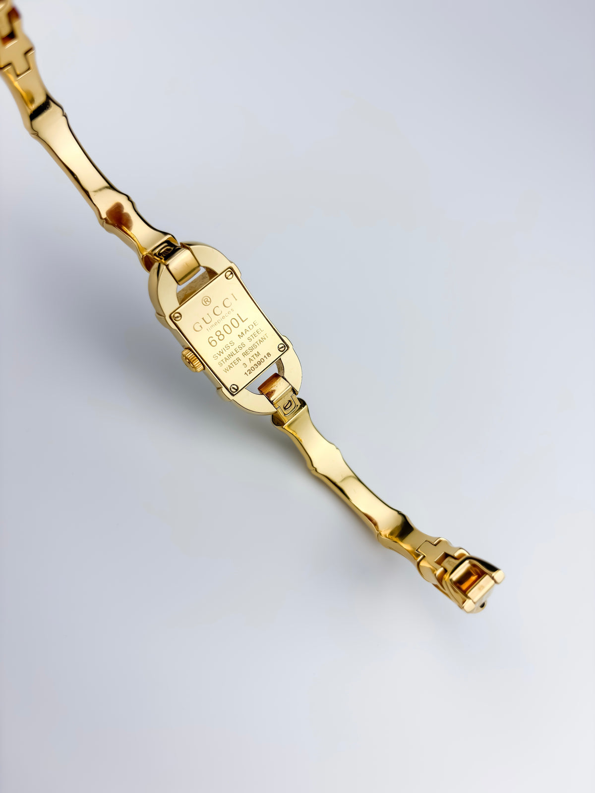 Rare Gucci Bamboo Vintage Gold Watch with Box