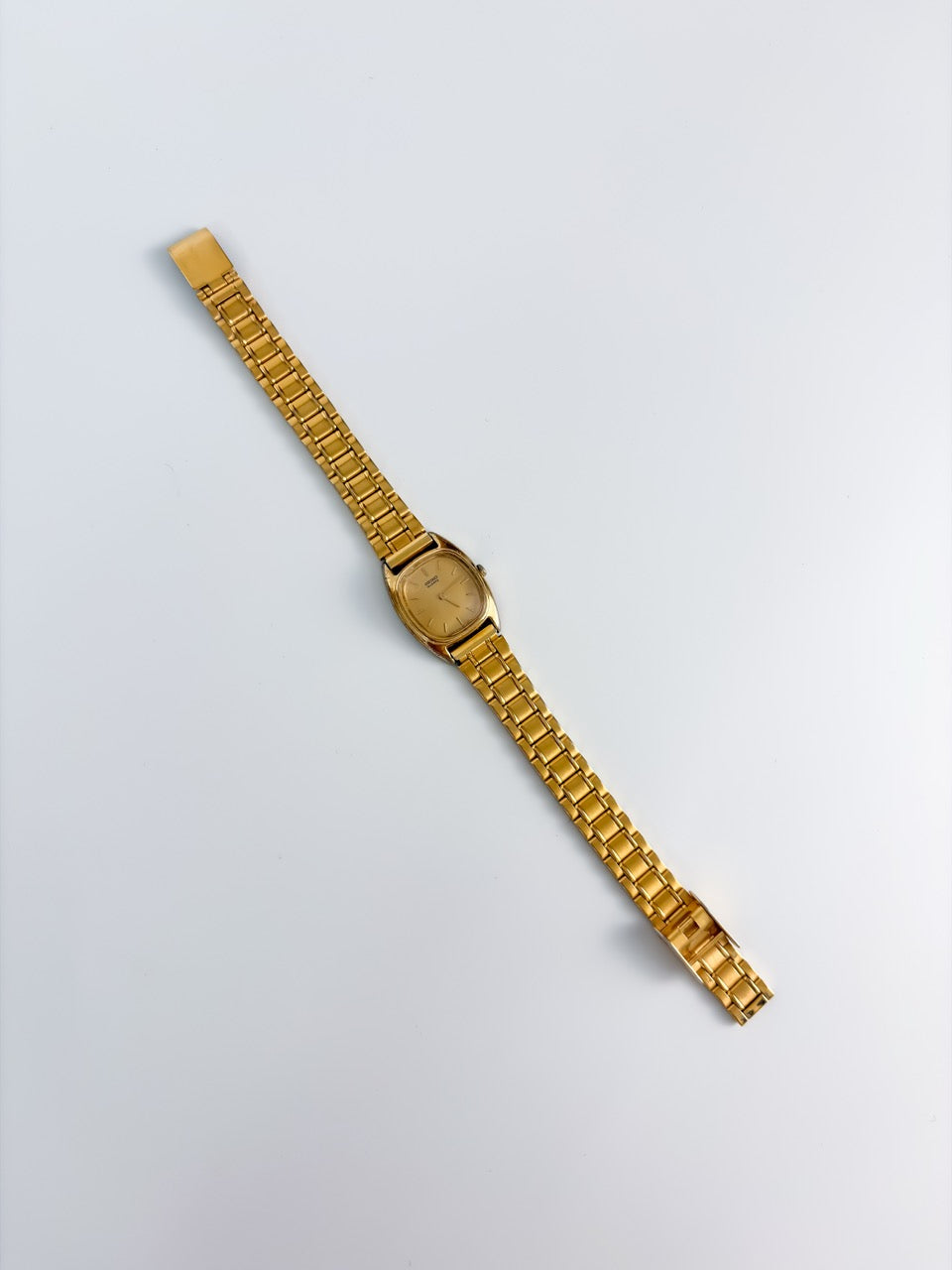 Vintage Seiko Gold Tone Cushion Case Quartz Watch