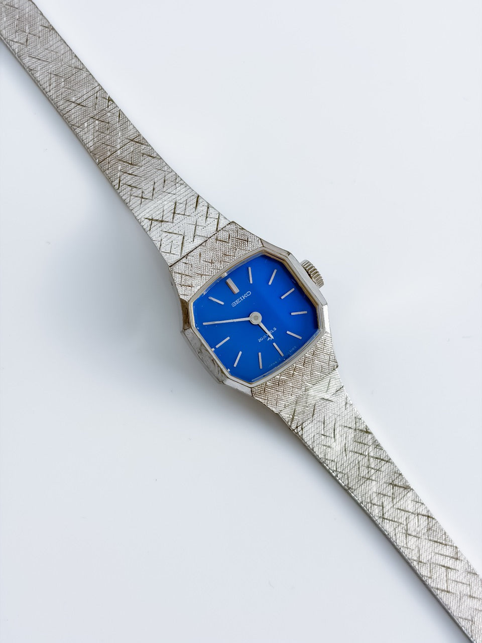 Vintage Seiko 20 Jewels Blue Dial Mechanical Dress Watch