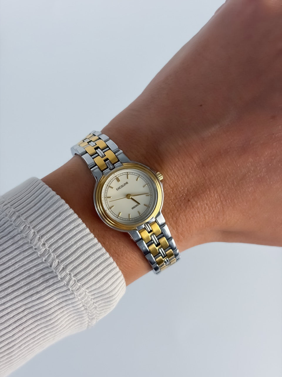 Vintage Seiko Clipper Exceline Two-Tone Quartz Watch