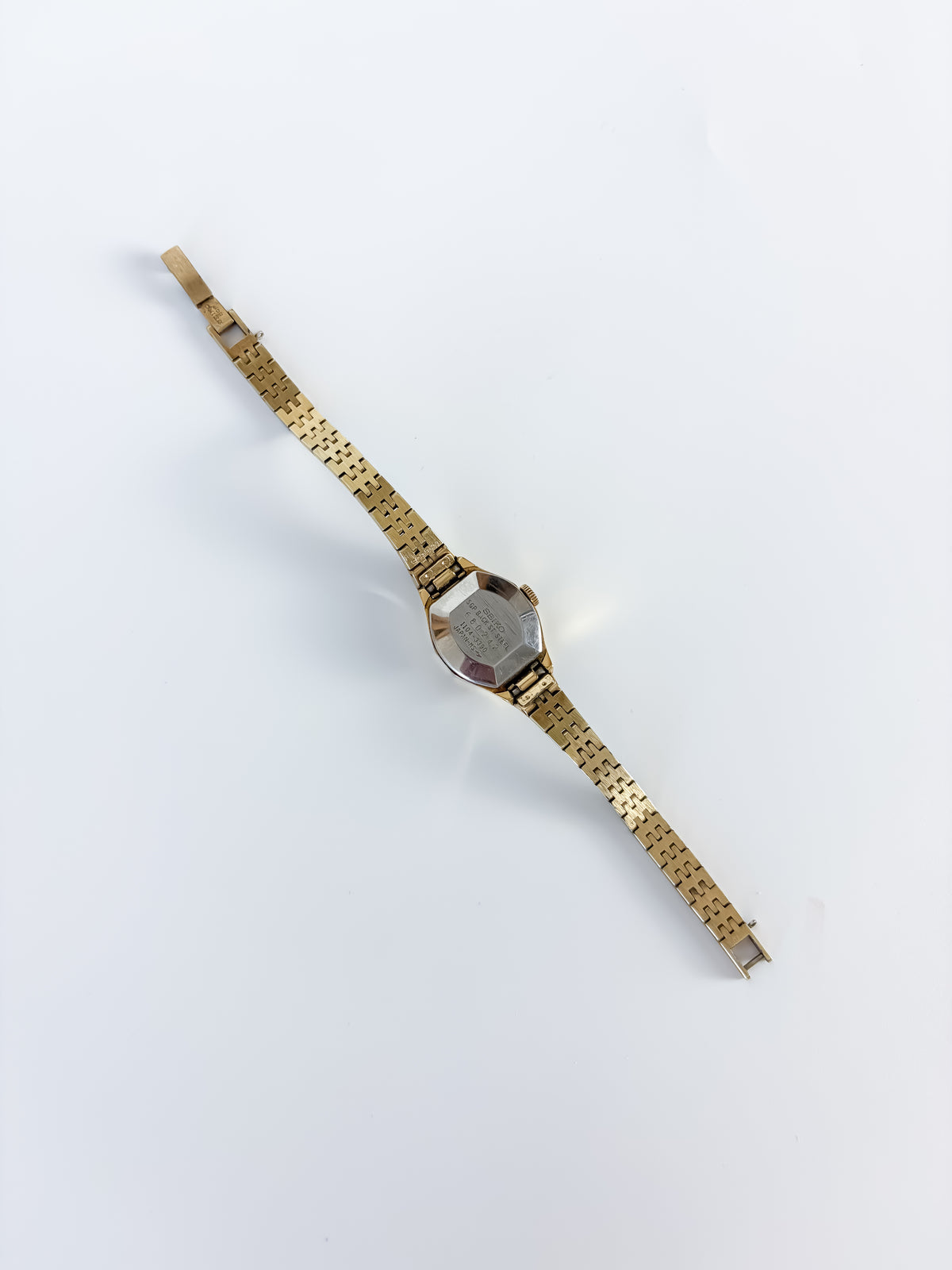 Vintage Seiko 21 Jewels Gold Frosted Hexagonal Watch