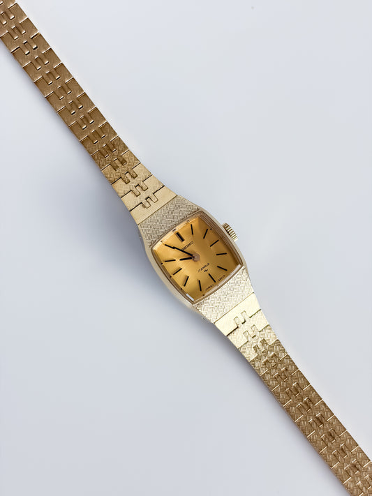 Vintage Seiko 17 Jewels Gold Frosted Classic Watch