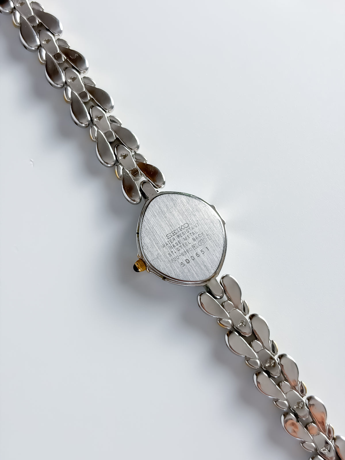Vintage Seiko Exceline Silver Diamonds Cocktail Watch