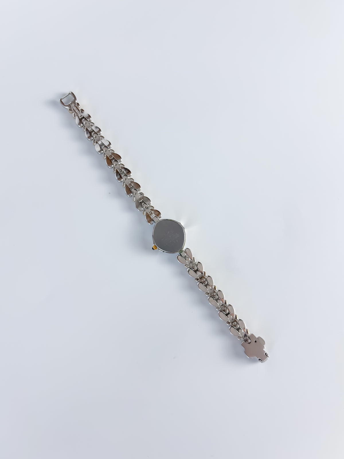 Vintage Seiko Exceline Silver Diamonds Cocktail Watch