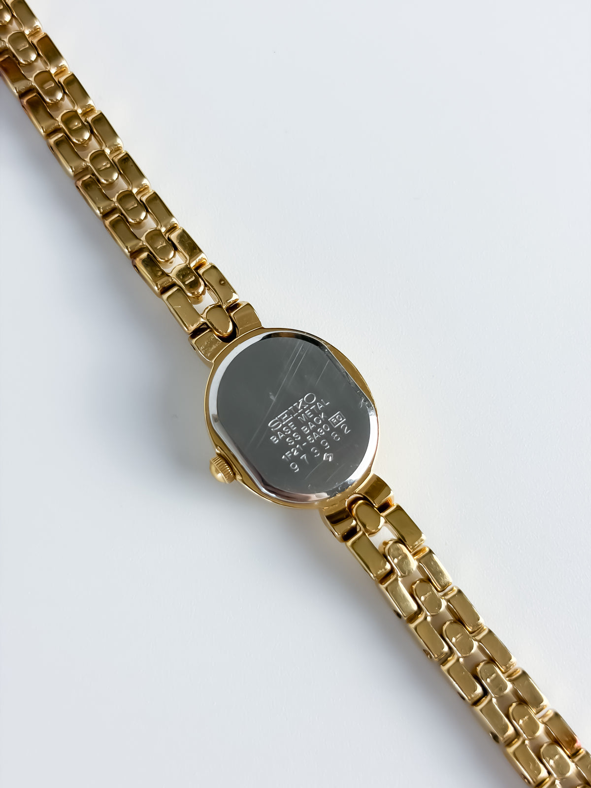 Vintage Seiko Gold Cocktail Watch Interlocking Links
