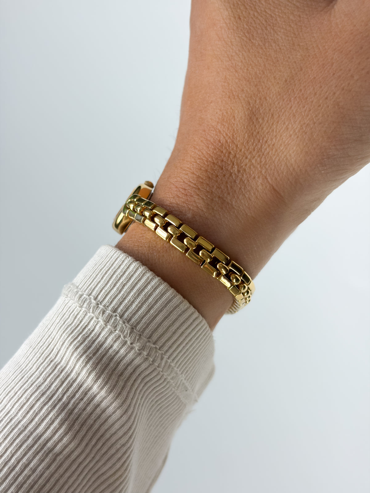 Vintage Seiko Gold Cocktail Watch Interlocking Links